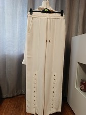 Karen Millen Trouser Suit  Maxi Shirt Dress Cream Two Piece Size 8