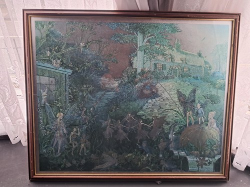Vintage framed fairy - vintage,