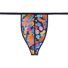 HOM Willy G-String mens underwear male thong ultra light silky flowers lollipops