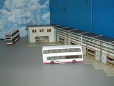 1/76 Scale Bus Station Card Kit,Self Assembly with Paving, For Any Bus Company  