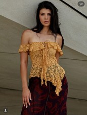 Zara Ruffled Semi Sheer Lace