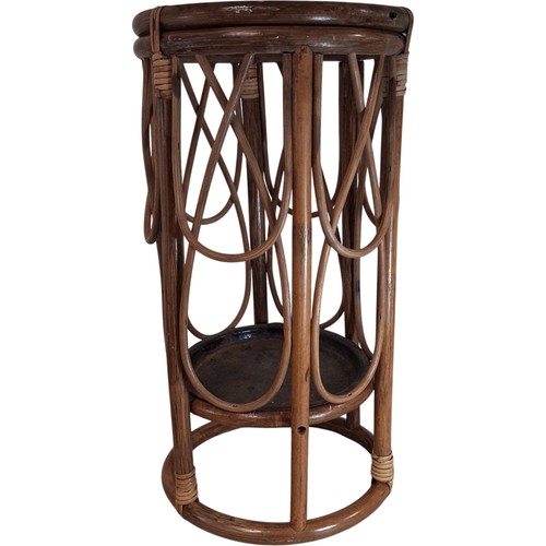 Vintage rattan plant umbrella - vintage,