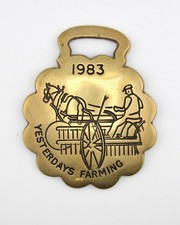 KB Horse Brass KEEGAN & BALDWIN CAST, 1983 Yesterdays Farming, Bridle Medallion