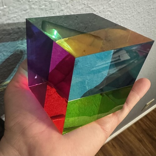 Acrylic cmy color cube - acrylic, 50mm