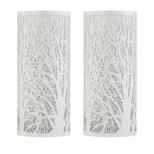 Set of 2 Modern White 26cm