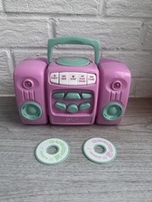 Chad Valley My First CD Player, Pink, VGC, 2 CD's, Working Perfectly