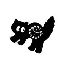 Cat Shape Wall Clock Acrylic