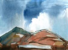 ELIZABETHA FOX,  MOUNTAIN CLOUDS,  Watercolour Landscape, Original