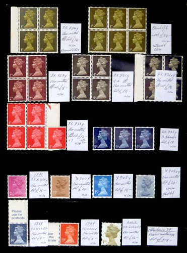 Machin phosphor omitted - gb,