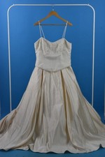 Amanda Wyatt Bridal Wear Ivory Cream Embroidered A-Line Wedding Dress UK Size 12