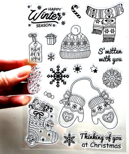 Clear stamps winter hat - clear,