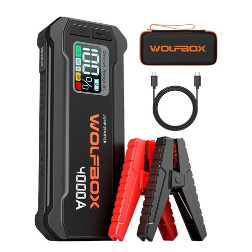 Wolfbox 4000a car jump - car, starter