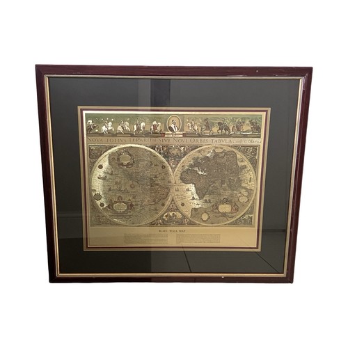 Blaeu hemisphere map - g,