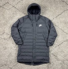 Nike longline down puffer jacket coat grey men’s XL