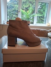 Light GREY Faux Suede platform