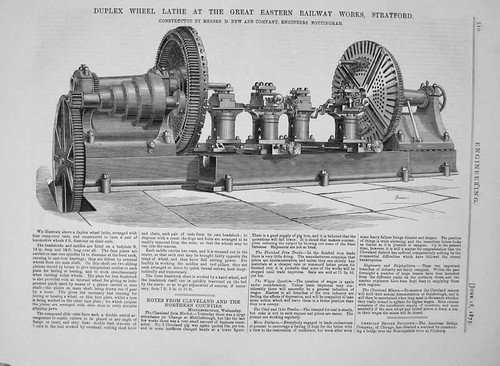 Old antique print 1875 duplex - 1875,
