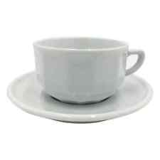Apilco Bistro Breakfast Cup and Saucer White 280ml, Porcelain