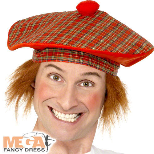 Tam shanter tartan hat adult - tartan,