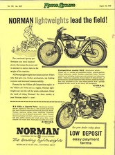1960 Advert NORMAN 'B3 250cc