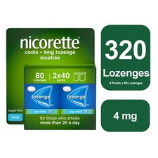 Nicorette Cools 4mg Lozenge 4 x 80 - 6 Weeks* Bundle  -  320 Lozenge