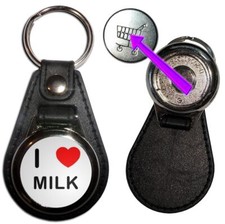Milk I Love Medallion Key Ring