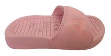 AKID Aston Slides Sandals Logo Padded Strap Synthetic Pale Pink US4 XS NEW RRP32