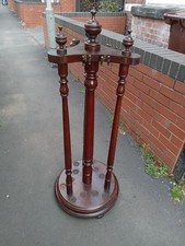 Antique Mahogany Revolving Snooker /pool Cue Pillar Rare Item