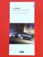 2001 FORD PUMA Price List -