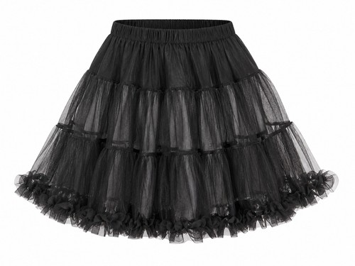 Black tulle petticoat short - tulle,