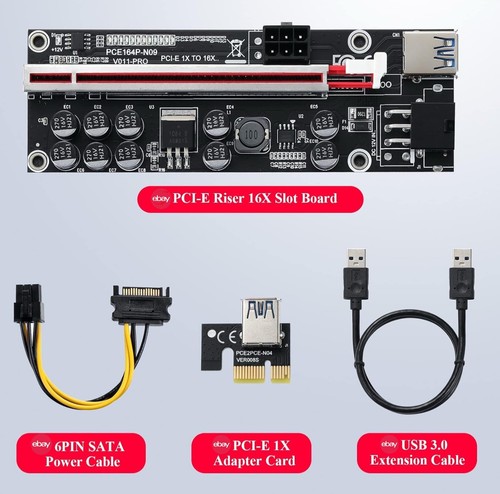 V011 pro pci riser - riser, 16x