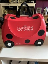 Trunki  18L Harley The Ladybug ladybird Ride-on Kids Suitcase - Red