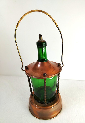 Vintage musical decanter green - vintage,