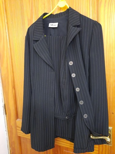 Lady pinstripe suit jacket - suit,