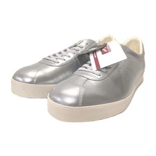 Onitsuka tiger Japan Unisex Lawnship Pure Silver Leather Trainers UK 8.5 EU 43.5