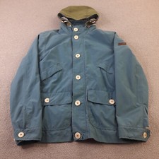 Aigle Jacket Womens Large Blue Hooded Walking Hiking Country Ladies Coat