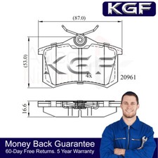 KGF Rear Brake Pads Set Fits