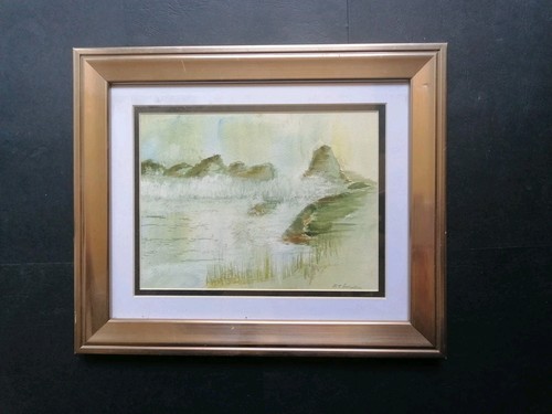 Vintage watercolour seascape - watercolour,