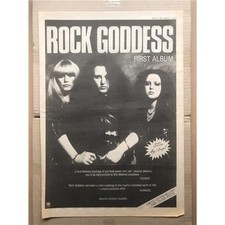 ROCK GODDESS FIRST ALBUM POSTER SIZED original music press advert from 1983 - pr