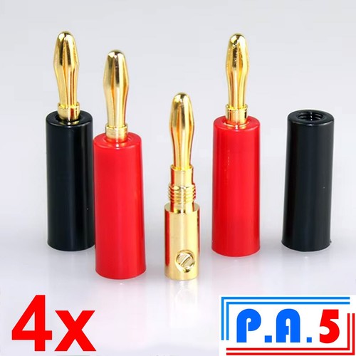 Gold banana plugs - banana,