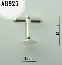 925 silver cufflinks blanks