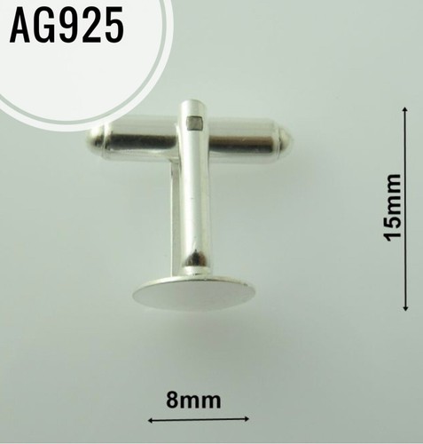 925 silver cufflinks blanks