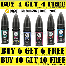 Riot Squad 10ml Nic Salt E Liquid 5mg / 10mg / 20mg 50/50 VG/PG - All Flavours