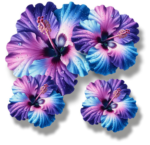 Neon purple hibiscus flower - neon,