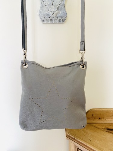 Real pale grey leather - pale,