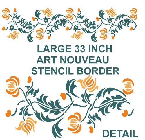 33inch art nouveau stencil - 33inch,