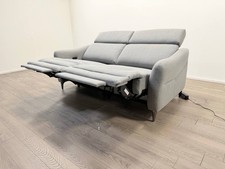 Elias Fabric 3 Seater Electric Recliner Sofa – Grey