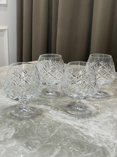 Vintage crystal brandy glasses - crystal,
