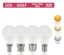 Golf Ball Screw 25W 40W 60W LED E27 Warm White Bulbs Bayonet Light B22 Small E14