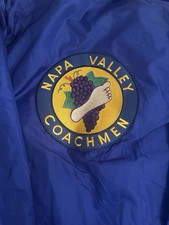 Vintage Big Mac Napa Valley Coachman Winery Nylon Windbreaker Jacket 2XL Blue 🍷