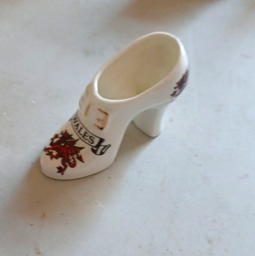 Ceramic shoe ornament - ceramic,